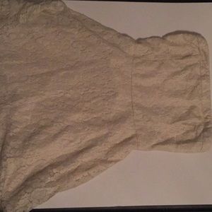 Hollister off-white lace strapless dress